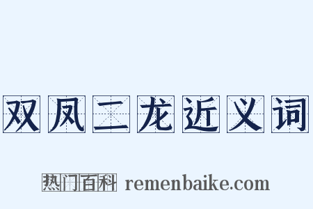 双凤二龙近义词是什么意思的图片